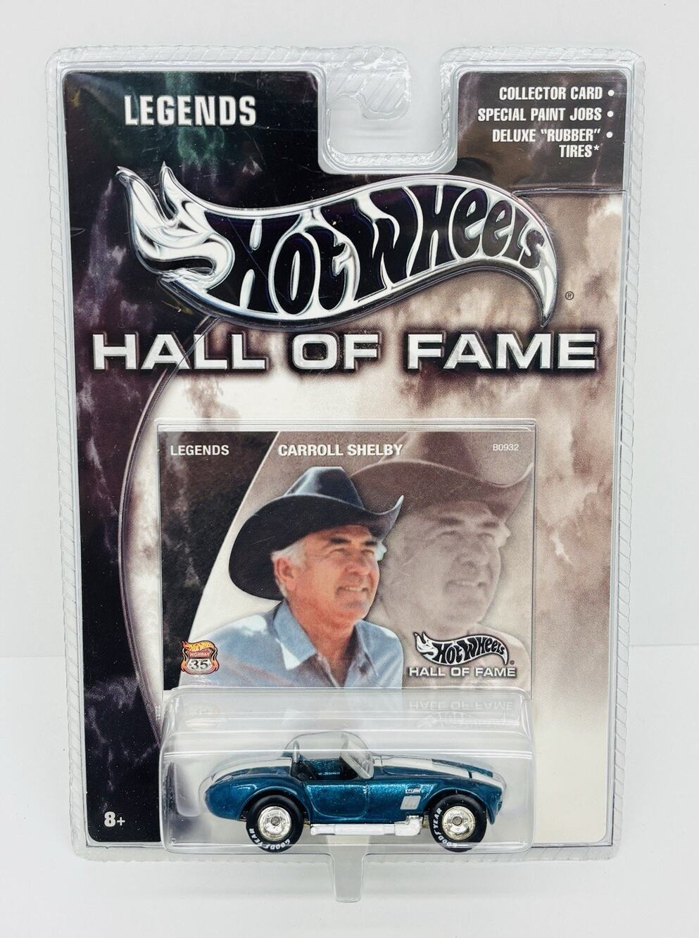 Hot Wheels Hall of Fame Legends Shelby Cobra 427 S/C Blue Carroll Shelby New